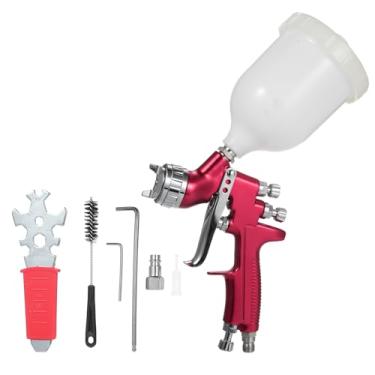 Imagem de Conjunto de Pulverizador de Tinta 600 Ml Feed de Gravidade 3 Botões de Controle Pistola de Pulverização Pneumática Com 1,4 Mm de Alto Volume para Pintura Em Casa Móveis de Carro