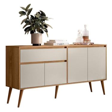 Imagem de Buffet Aparador 4 Portas E 1 Gaveta Ravi Nature-off White - Peternella Móveis Nature-off White