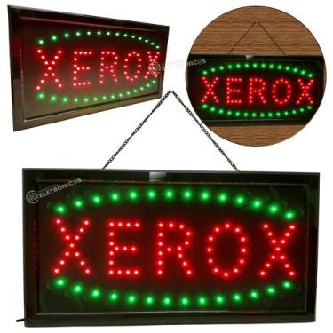 Imagem de Painel LED Fluorescente XEROX Neon Colorido Piscante com 1,20m de Cabo