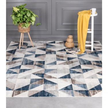 Imagem de Tapete Para Sala Turco Edantex Condor Des.4 - 300x400cm Azul E Cinza