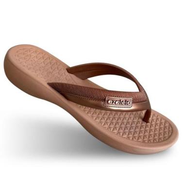 Imagem de Sandália Feminina Tamanco Baixo Azaleia Mel Chinelo Ato 19147, 19147 m