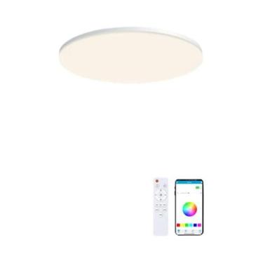 Imagem de Luz De Teto LED RGB 54W 36W Regulável Com Controle Remoto APP Lustre P