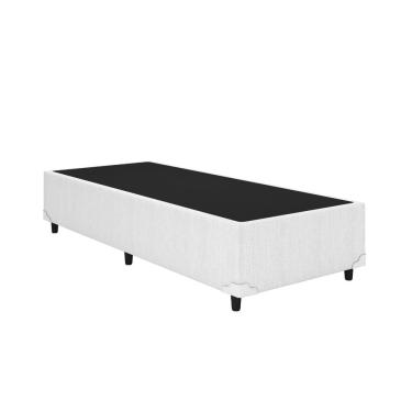 Imagem de Base Box Solteiro Corino Branco 88x188 Blindado