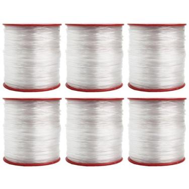 Imagem de Linha de Nylon 1.0mm Resistente Incolor Multiuso 108 Metros Kit 6 Unid