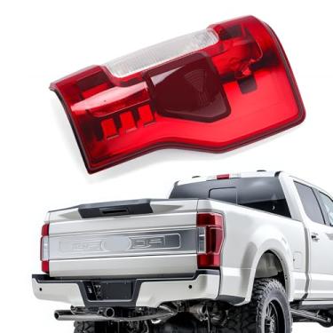 Imagem de ZXMT Conjunto de lâmpada traseira externa tipo halogênio compatível com Ford F250 F350 F450 F550 XLT Lariat 2017 2018 2019 KC3Z13404C Módulo NÃO incluído (com ponto cego, lado direito do passageiro)