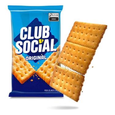 Imagem de Kit c/ 6 Club Social biscoito salgado original 144g