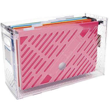 Imagem de Kit 8 Organizadores 48 Pastas Suspensas Coloridas Dellocolor Arquivo Caixa