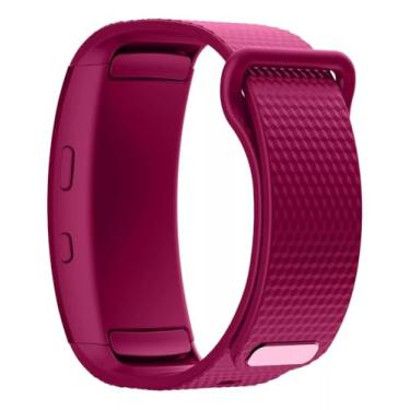 Imagem de Pulseira Marca 123Smart Compativel com Samsung Gear Fit2 SM-R360 (rosa grande)
