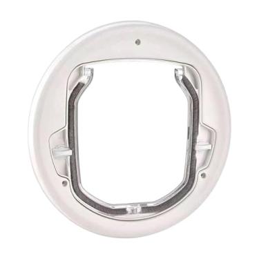Imagem de Generic Porta para animais de estimação com 4 travas, instalação simples e fácil, porta com aba interna e externa para gatos, para cães pequenos, tela janela, Branco