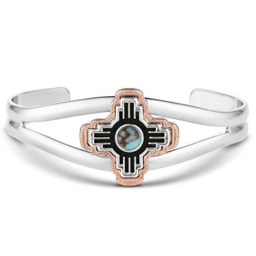 Imagem de Montana Silversmiths Pulseira feminina Western Lifestyle feita de turquesa, One Size, Metal, Sem Pedra Preciosa