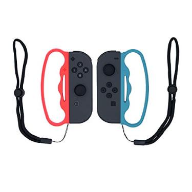 Imagem de Mcbazel Boxing Grip with Hand Straps for NS Switch/Switch OLED Joy-Con Fitness Boxing Game Blue and Red(NOT for NS 2)