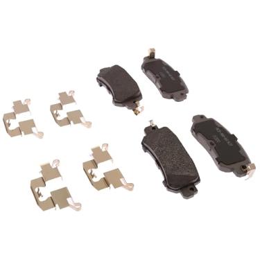 Imagem de ACDelco Conjunto de pastilhas de freio a disco traseiro de cerâmica prata 14D1624CHF1 com calços e clipes