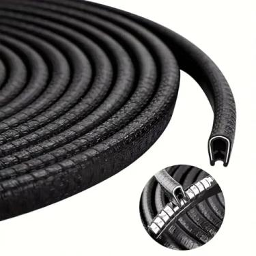 Imagem de Protetores decorativos de borda de porta de carro 5M, decoração externa de automóveis para proteção, tira de vedação de porta para ajuste universal de carro