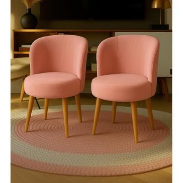 Imagem de Kit 2 Cadeiras de Jantar Orgânicas – Design Natural e Confortável para Sala de Jantar e Cozinha (rose)