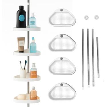 Imagem de Prateleira Banheiro Suporte Ajustavel Porta Toalha Sabonete Shampoo Condicionador