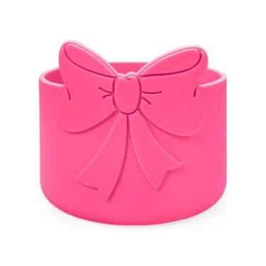 Imagem de Capa protetora antiderrapante para garrafa, linda capa de silicone, garrafas de água protetoras, fundo de garrafa de água esportiva, acessório protetor e elegante para personalizar, (vermelho)