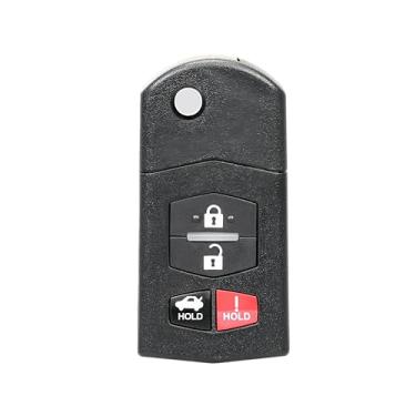 Imagem de ontto Chaveiro flip adequado para Mazda 3 Speed 3 2010-2013 MX-5 Miata 2006-2015 Substituir peça controle remoto de entrada sem chave por eletrônicos, ID FCC BGBX1T478SKE125, 315 MHz, programação