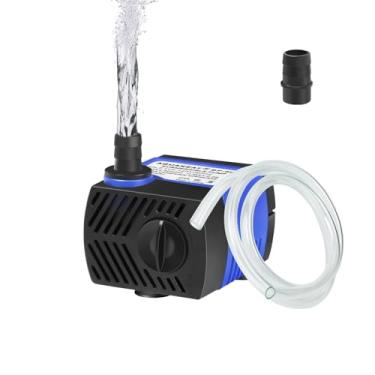 Imagem de AQUANEAT - Bomba de fonte pequena, mini bomba de água submersível de 80 GPH com tubo de 3,2 pés, para aquário, fonte de água para animais de estimação, mesa de água, cascata