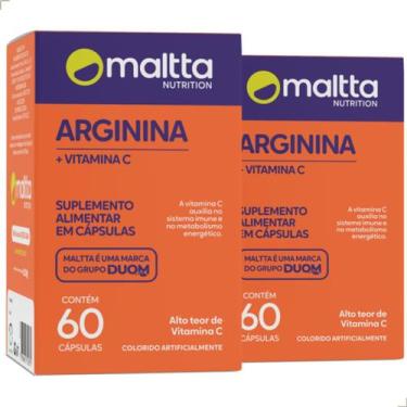 Imagem de Kit 2 Potes Suplemento Alimentar Arginina Vitamina C natural 120 Cápsu
