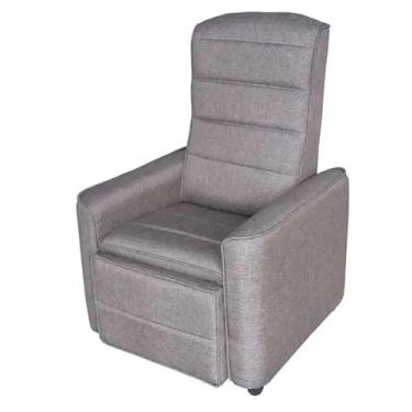 Imagem de Poltrona Stela em Linho Reclinável Delare Cor Cinza, Cinza