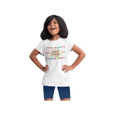 Imagem de Camiseta Infantil Festa Junina em Família Arraiá Branca - Del France, 