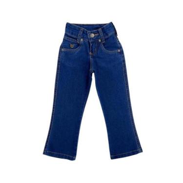Imagem de Calça De Menina Country Jeans Premium Infantil Original Race Bull Azul