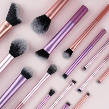 Imagem de Kit de Pincéis de Maquiagem 8 Peças/ 12 Peças / 15 PeçasProfissional Esfumar Contorno Cerdas Sintéticas Macias - Completo para Todos os Tipos de Make (15 Peças)