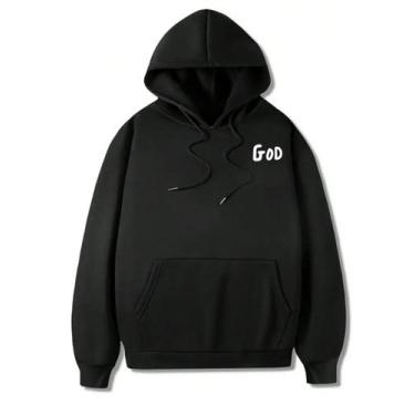 Imagem de Moletom Unissex Estampado Frase Cristã Amém Fé em Deus Gospel Streetwe