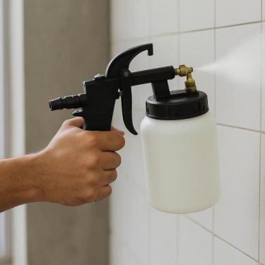 Imagem de Pistola Para Pintura Ar Direto 500ml Oficinas Retoque Bico Residencial