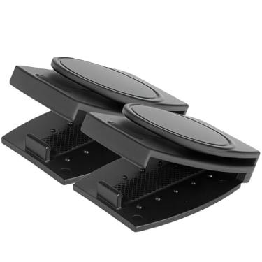 Imagem de 2 peças de clipes de cinto de segurança, posicionador de alça de pescoço de ombro confortável para adultos/crianças, para a maioria dos carros (preto)