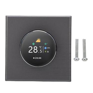 Imagem de Fafeicy Termostato Inteligente WiFi, Termostato de Botão Inteligente Com Tela TFT 240x240 e Controle Remoto, Compatível Com de Aquecimento de Ar Condicionado Central, para Uso