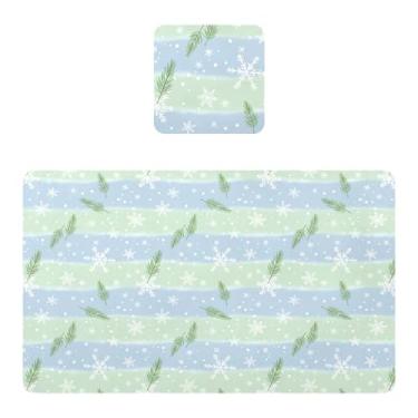 Imagem de Burbuja Jogo americano conjunto de 2, tapetes de mesa de cozinha de PVC antiderrapantes resistentes ao calor à prova d'água para mesa de jantar, laváveis, 30,5 x 45,7 cm