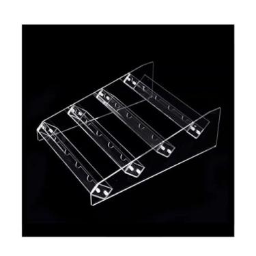 Imagem de Rack de exibição de cigarro de acrílico - organizador de máquina de venda automática, suporte de caixa de pressão automática para loja de varejo e supermercado - capa transparente, 60 x 50 x 14,5 cm