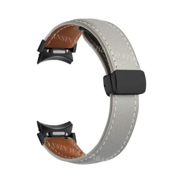 Imagem de Pulseira De Couro Para Samsung Galaxy Watch 7 6 5 4 40 44mm 5Pro Com F