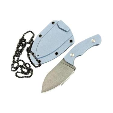 Imagem de Faca Pequena Reta De Obsidiana Negra De Alta Qualidade Para Camping E 