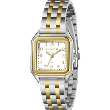 Imagem de Relógio lince feminino dourado prata lqtm046l30 b2kx