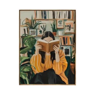 Imagem de Pôster De Arte Abstrata De Mulher Com Flores, Impressões De Parede Ecl