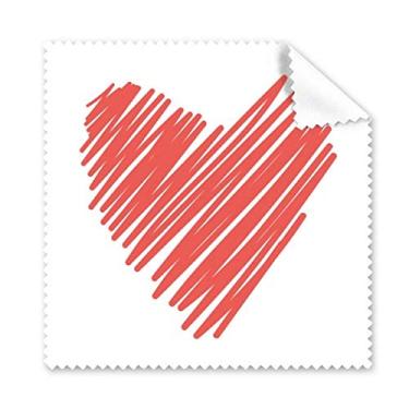 Imagem de Pano de limpeza para o dia dos namorados, desenho de coração, grafite, 5 peças