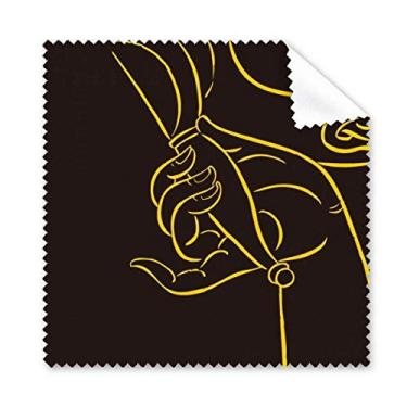 Imagem de Pano de limpeza de tela de telefone com estampa de mão Alfândega Culture Religion 5 peças