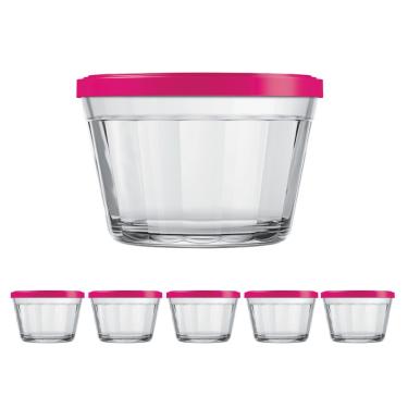 Imagem de Kit Pote Copo Americano C/Tampa Cor Sortida 350ml Nadir 5Un