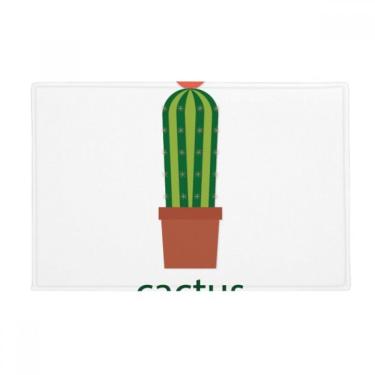 Imagem de DIYthinker Tapete antiderrapante para porta de banheiro com planta em vaso para suculentas verdes