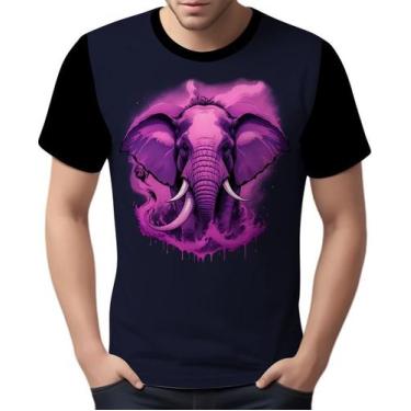 Imagem de Camisa Camiseta Estampada Elefante Pink Animais Grandes 2 - Enjoy Shop