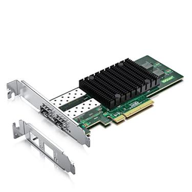 Imagem de Placa de rede H!Fiber 10Gb SFP+ PCI-E NIC, compare com Intel X710-DA2, com chip Intel X710-BM2, porta dupla SFP+, PCIe 3.0 X8, adaptador de rede convergente Ethernet compatível com Windows