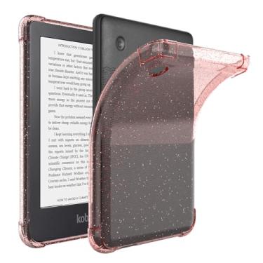 Imagem de Capa para eReader Kobo Clara – Compatível com Clara Color, BW, 2E – Capa transparente de 15 cm – Rosa transparente