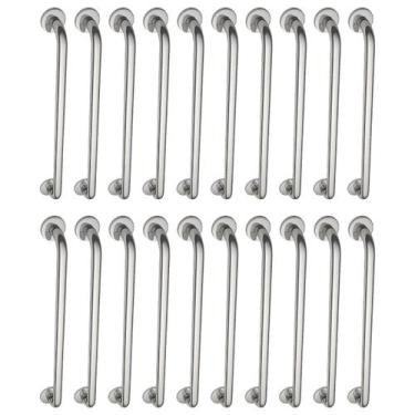 Imagem de Alça de Apoio Barra Inox Kit 20 Unidades 70cm Segurança Idoso Deficien