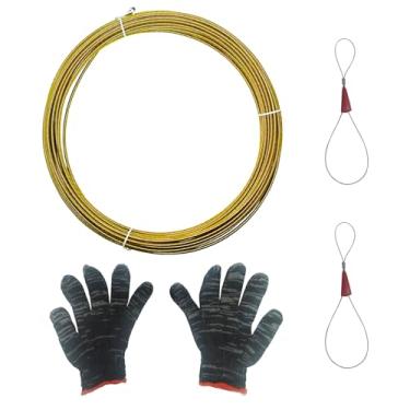 Imagem de Extrator de fio de fita de peixe, varas de pesca, cabo de mola, equipamentos elétricos, serpente de parede para eletricistas (20 metros) Primavera)