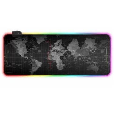 Imagem de MOuse Pad Mapa Mundi RGB Gamer com Led - Online