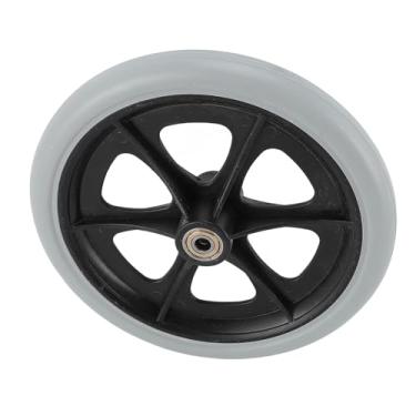 Imagem de SUBSTITUIÇÃO DE RODAS DE CADEIRA DE RODAS RODAS DE CADEIRA DE RODAS ELÉTRICAS COM ROLAMENTO SÓLIDO DE 8 POLEGADAS CINZA PARA DISPOSITIVO DE MOBILIDADE