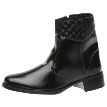 Imagem de Bota Coturno Feminino Leve Conforto Gmm Shoes Moderna, Preto, 35, Femi