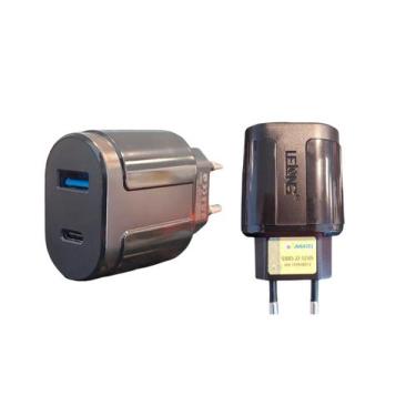 Imagem de Fonte Carregador Tipo C Usb 2 Entradas 5.1a Turbo LE 283. - LE LONG